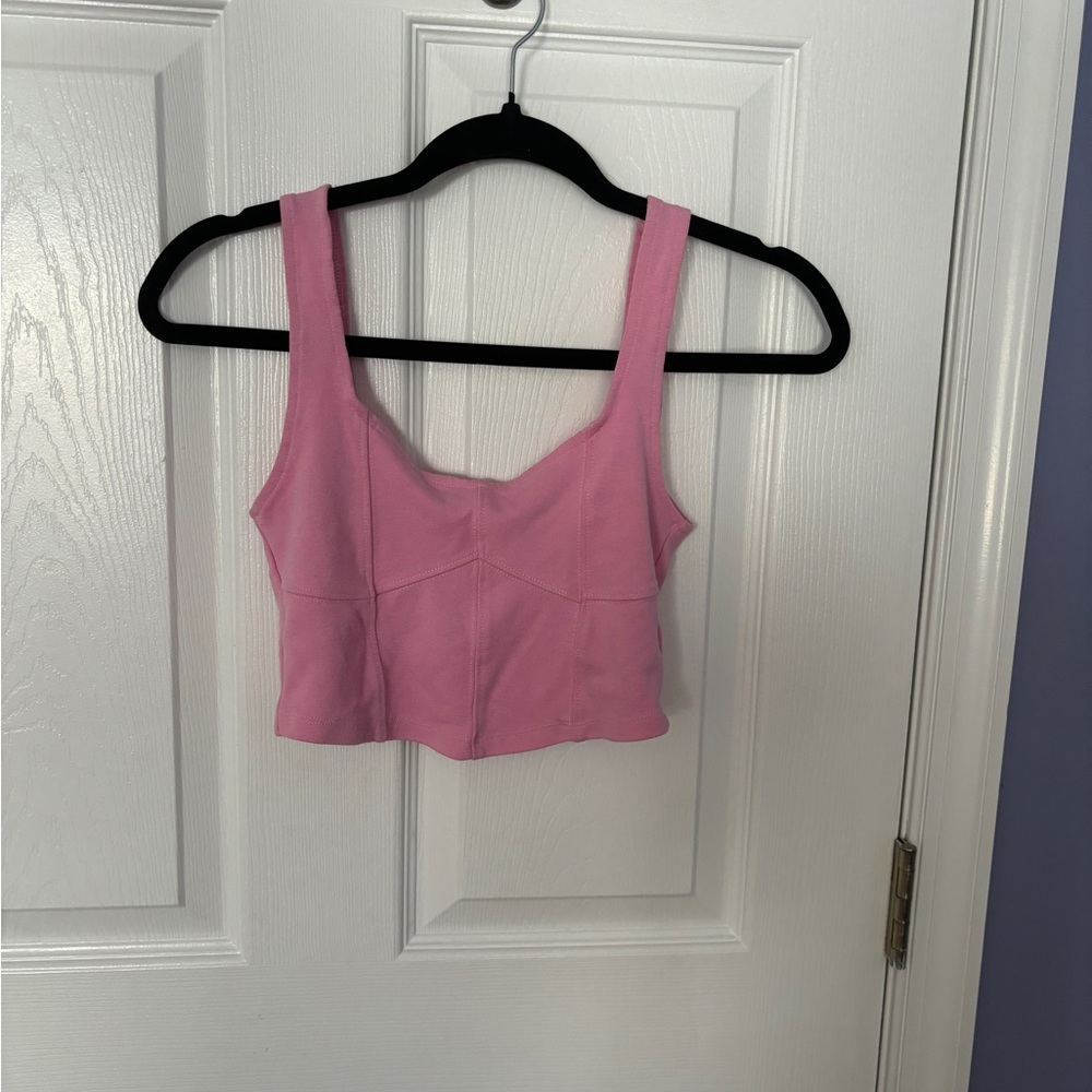 NWOT H&M pink corset tank top